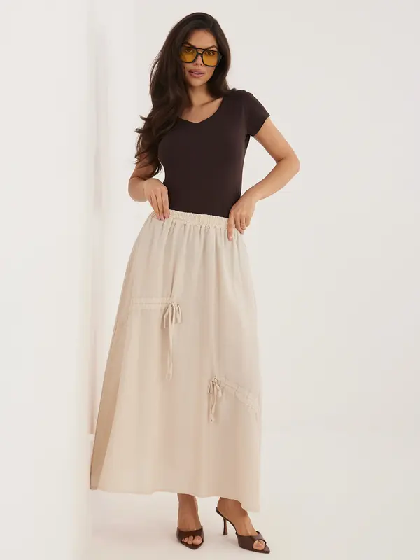 Italy Moda Bež midi krilo