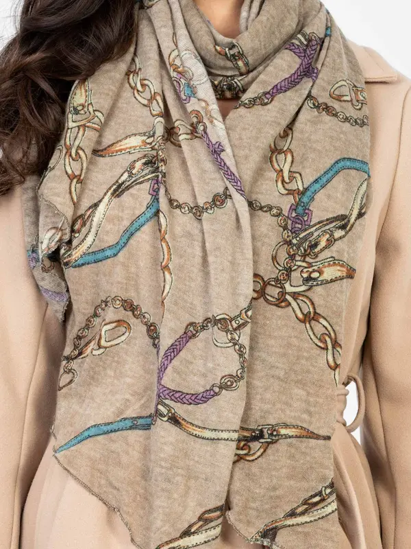 Factory Price Bež šal s potiskom