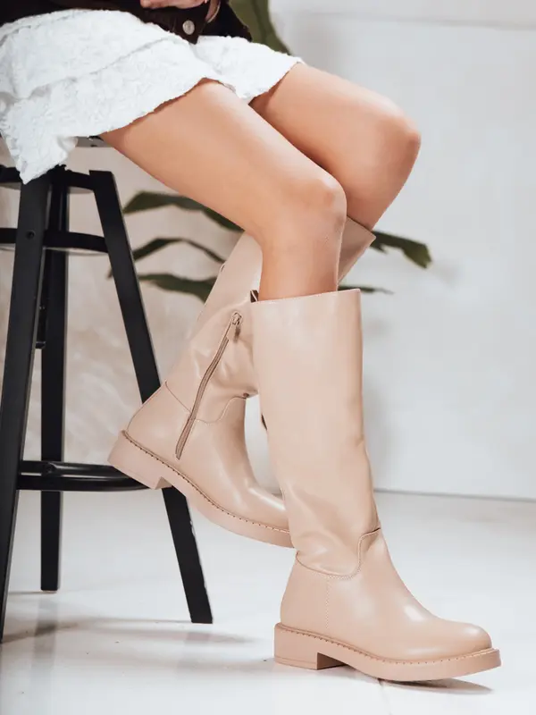 DStreet Bež škornji brez pete