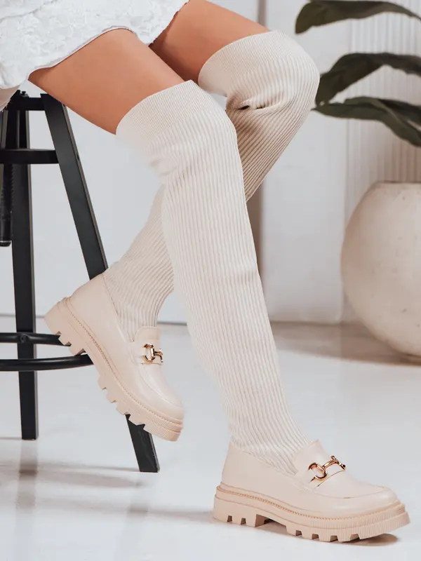 DStreet Bež škornji čez kolena