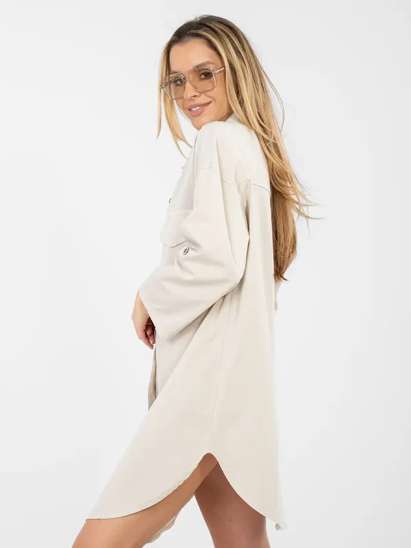 RUE PARIS Bež srajčna obleka