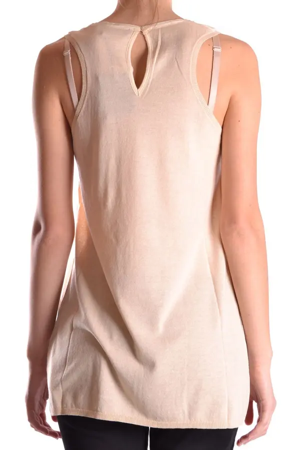 Twin-set Simona Barbieri Bež top brez rokavov Twin-set