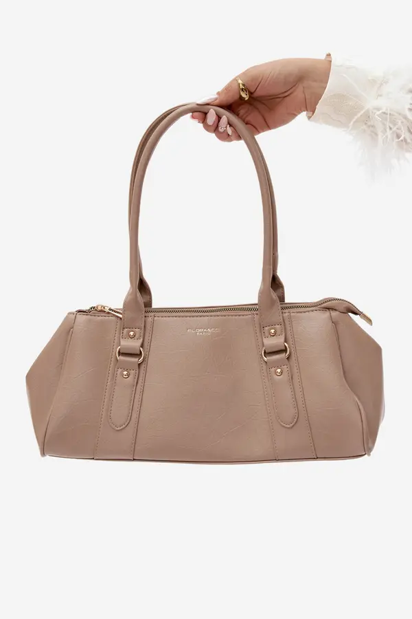 FLORA & CO Bež torbica Flora&amp;Co iz imitacije usnja