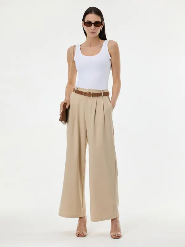 Orsay Bež ženske široke hlače ORSAY