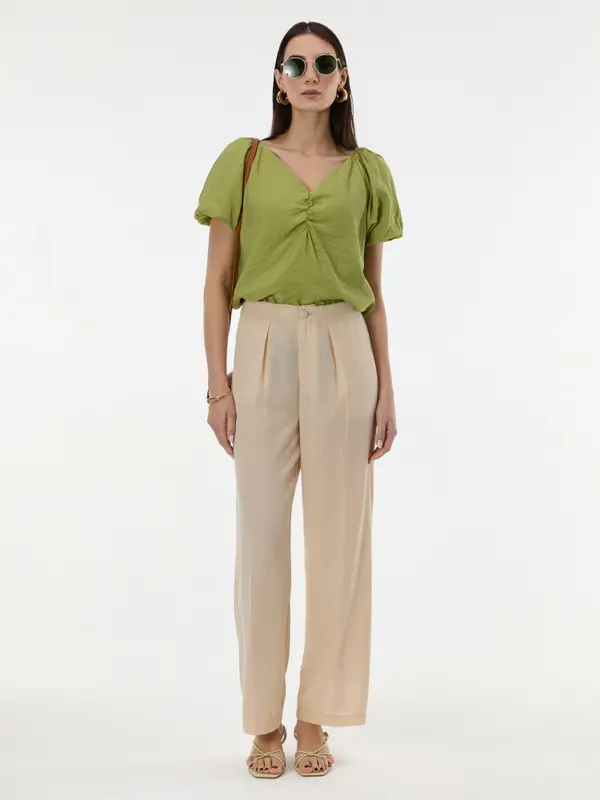 Orsay Bež ženske široke hlače ORSAY