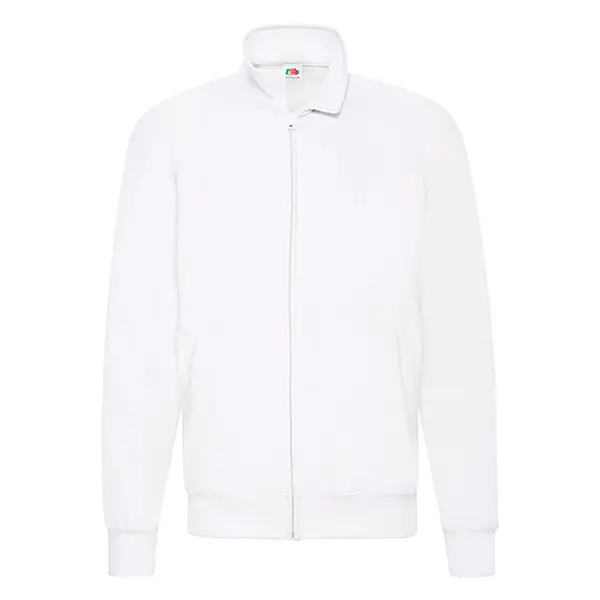 Fruit of the Loom Biała bluza męska Lightweight Sweat Jacket Fruit of the Loom