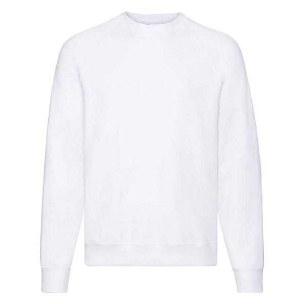 Fruit of the Loom Biała bluza męska Raglan Sweat Fruit of the Loom