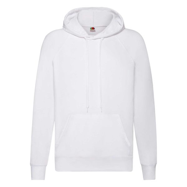 Fruit of the Loom Biała bluza męska z kapturem Lightweight Hooded Sweat Fruit of the Loom