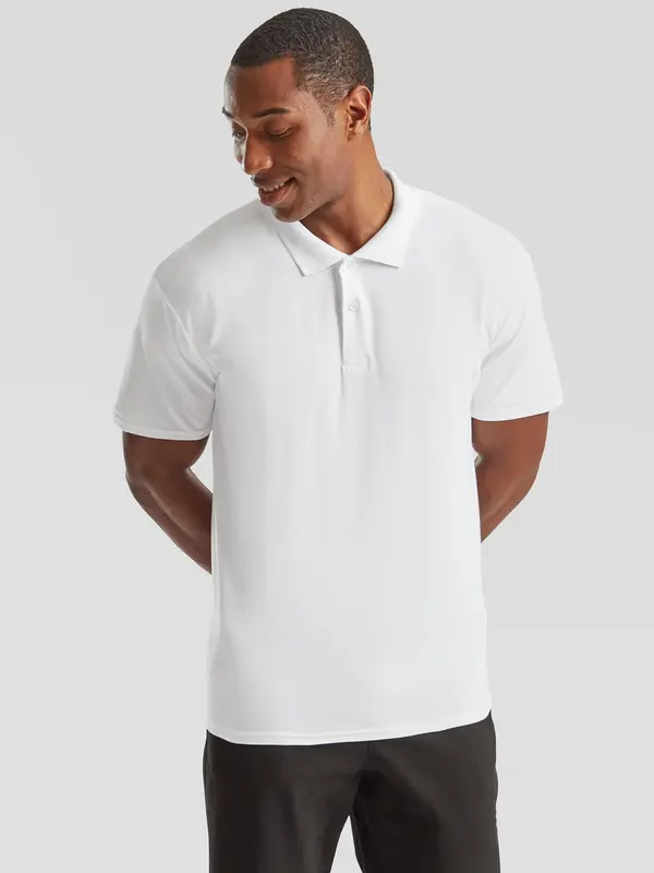 Fruit of the Loom Biała koszulka męska polo Original Polo Friut of the Loom
