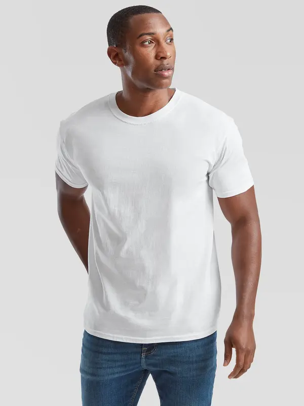 Fruit of the Loom Biała koszulka męska Vrednostna teža Plod statve