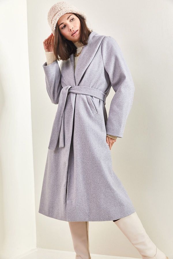 Bianco Lucci Bianco Lucci Women's Belted Cashew Coat 2173