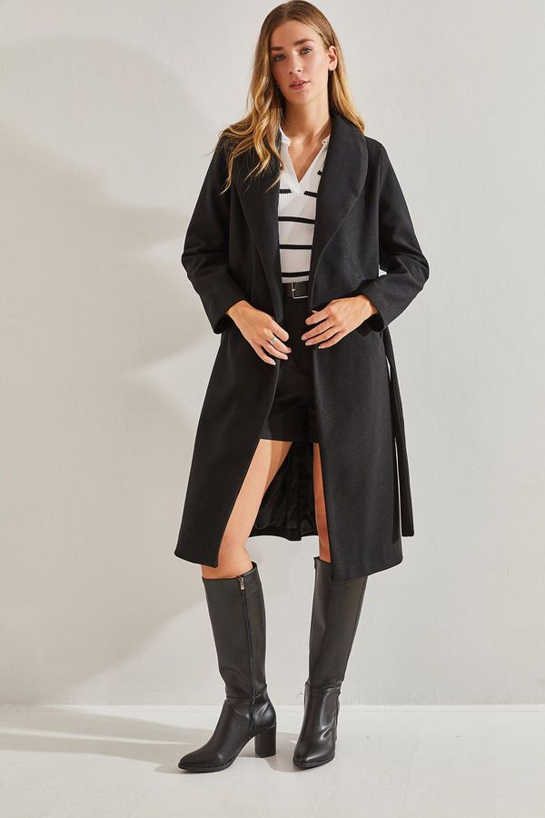 Bianco Lucci Bianco Lucci Women's Belted Cashew Coat 2173