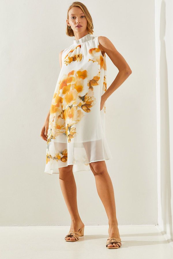 Bianco Lucci Bianco Lucci Women's Floral Patterned Suspender Dress 23148