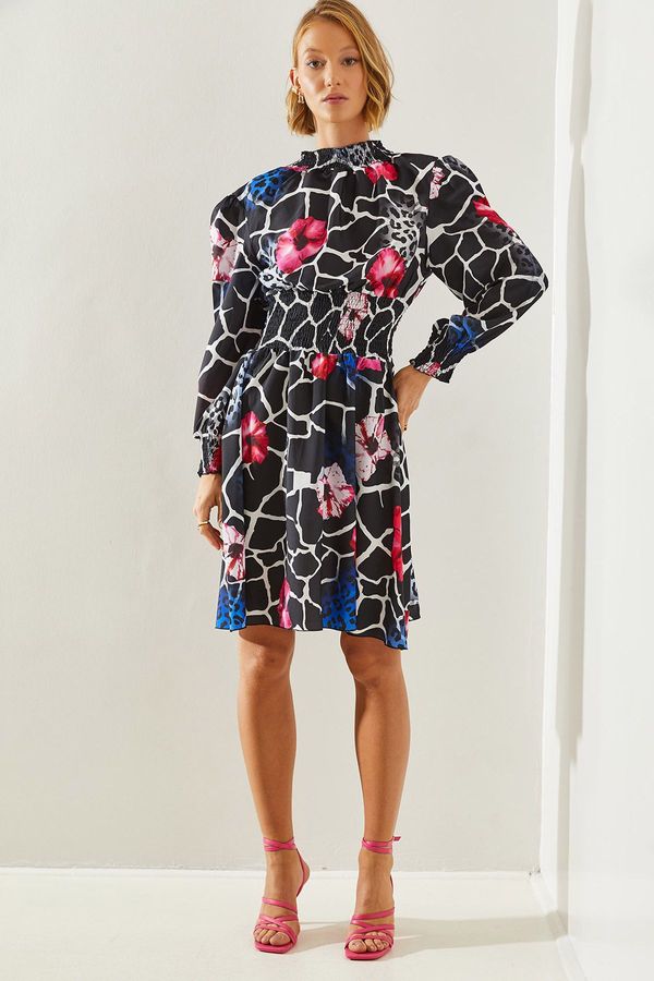 Bianco Lucci Bianco Lucci Women's Gipe Detailed Patterned Dress 22101