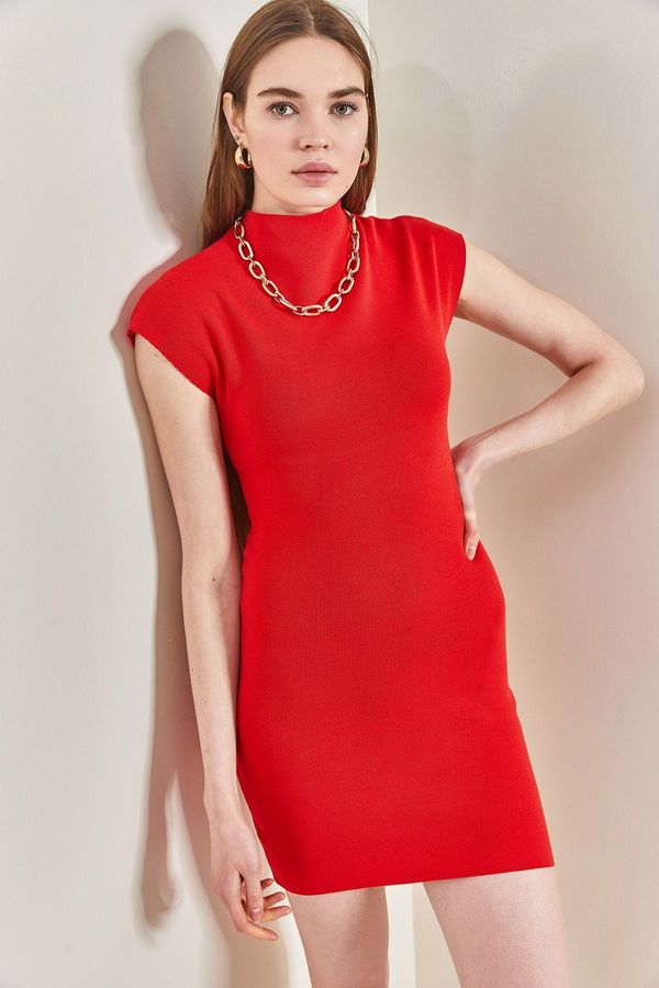 Bianco Lucci Bianco Lucci Women's Half Turtleneck Knitwear Dress