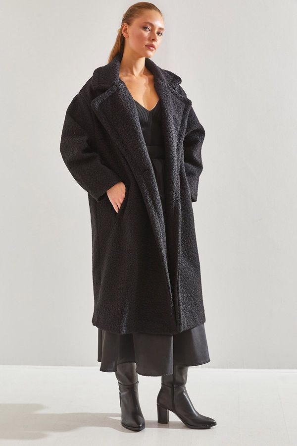 Bianco Lucci Bianco Lucci Women's Long Boucle Cachet Coat 8087