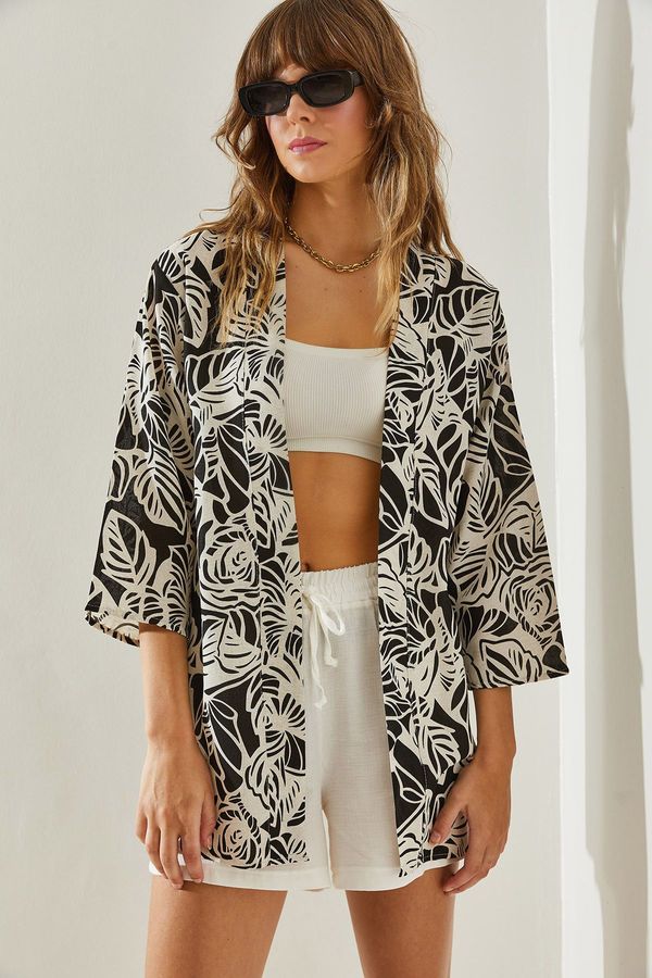 Bianco Lucci Bianco Lucci Women's Multi Patterned Kimono