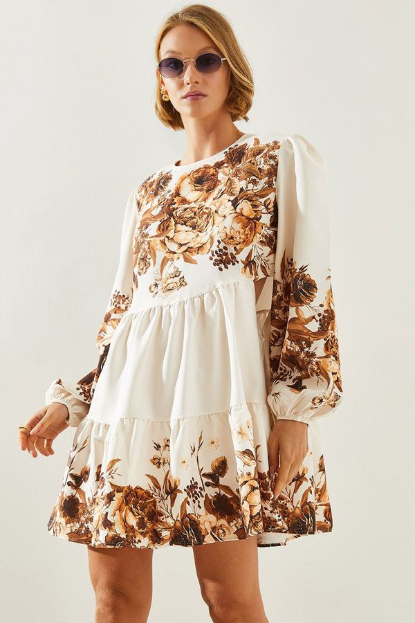 Bianco Lucci Bianco Lucci Women's Patterned Waist Detailed Dress 22301