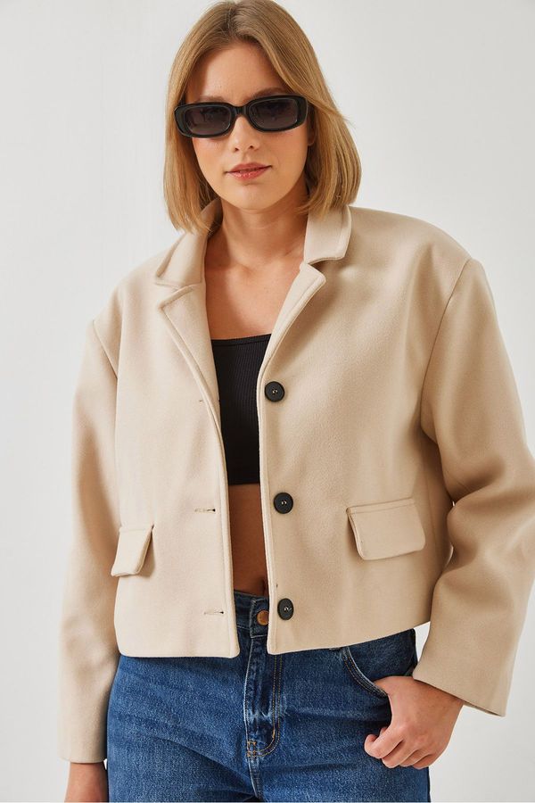 Bianco Lucci Bianco Lucci Women's Short Crop Jacket 2624