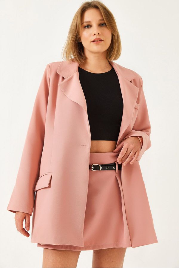 Bianco Lucci Bianco Lucci Women's Skirt Jacket Top and Bottom Set MBMS055