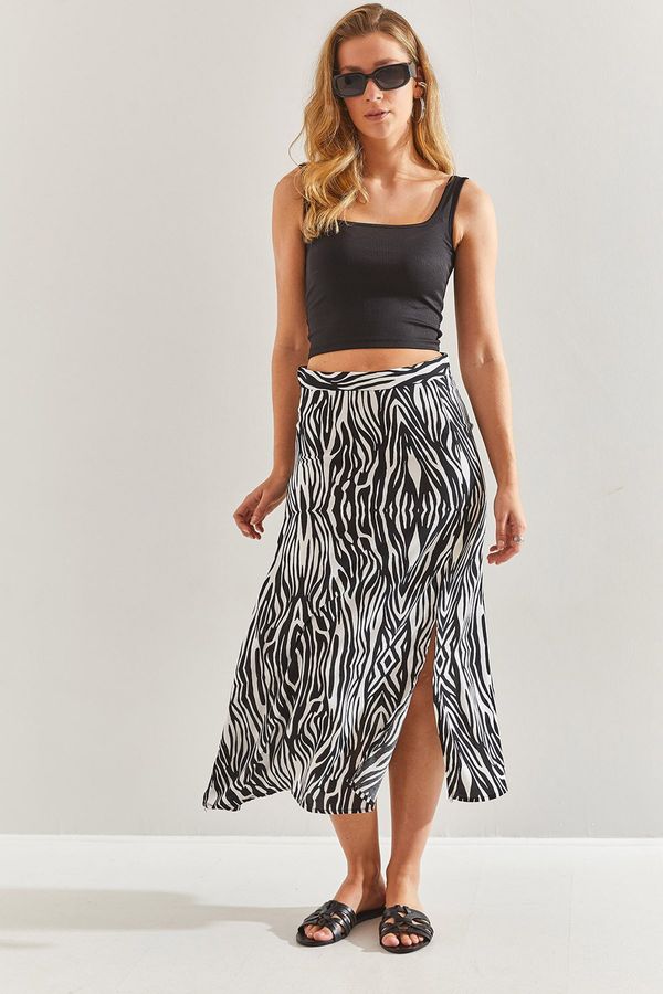 Bianco Lucci Bianco Lucci Women's Viscose Slit Skirt