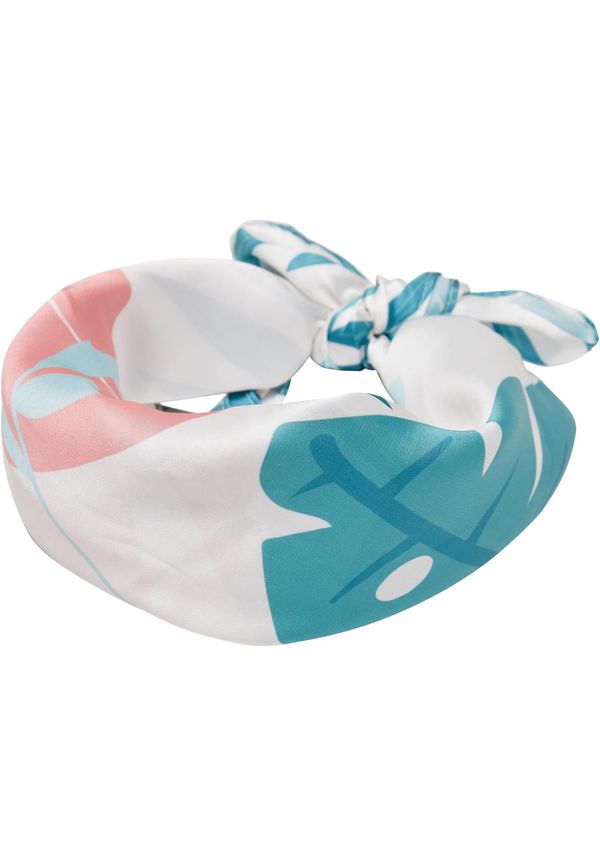 Urban Classics Accessoires Big Satin Bandana Turquoise Floral