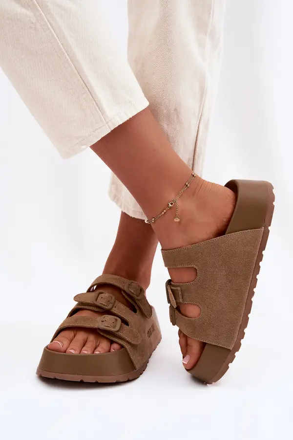 BIG STAR SHOES BIG STAR Debeli sandali z platformo in resicami