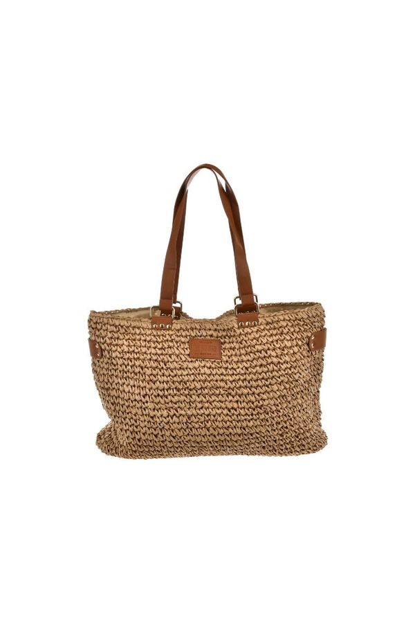 BIG STAR SHOES Big Star Large Knitted Bag Beige