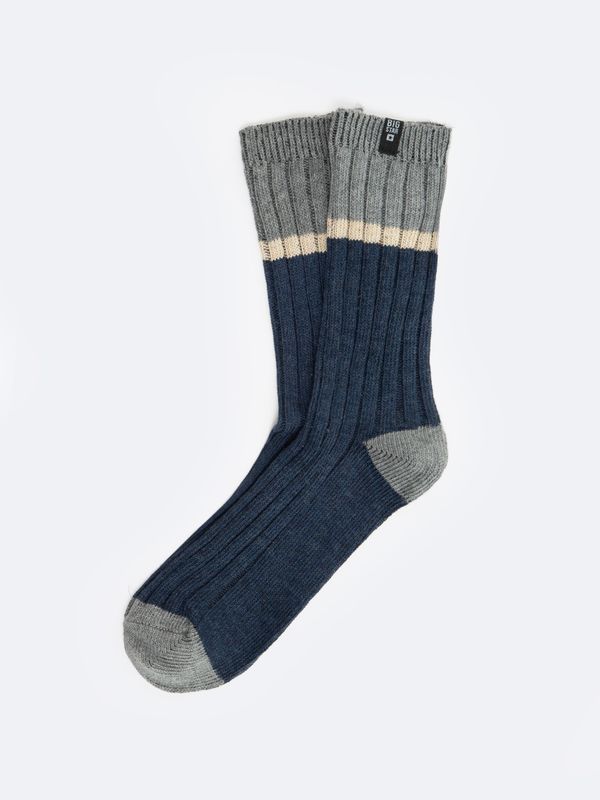 Big Star Big Star Man's Standard Socks 211026 403 Navy Blue