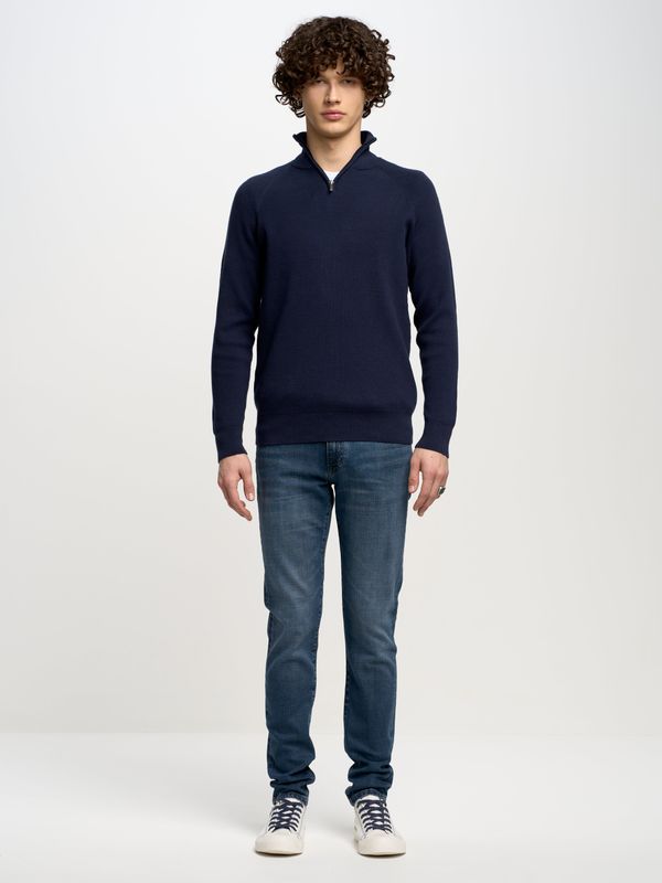 Big Star Big Star Man's Sweater 161002 Blue Wool-403