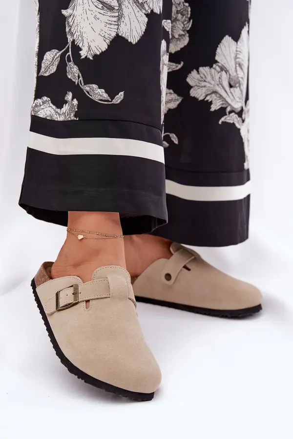 BIG STAR SHOES BIG STAR SHOES Suede Ladies Clogs With Buckle Big Star