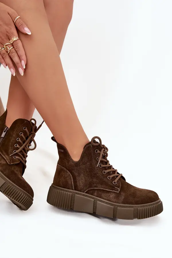 BIG STAR SHOES BIG STAR SHOES Suede Low Women's Ankle Boots On Platform Big Star