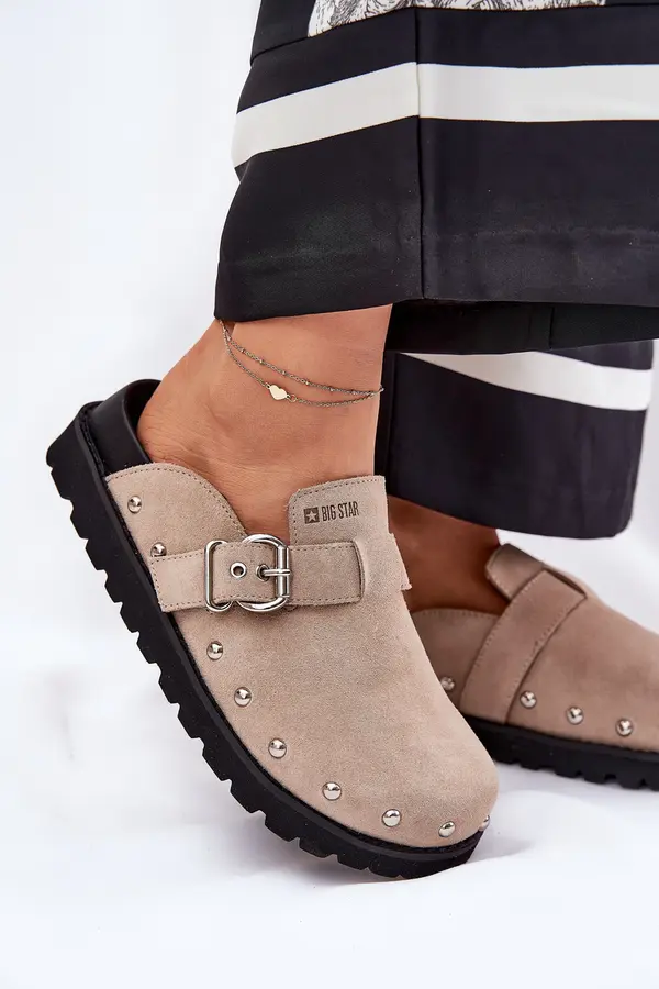 BIG STAR SHOES BIG STAR SHOES Suede Slippers Women's On Platform Big Star