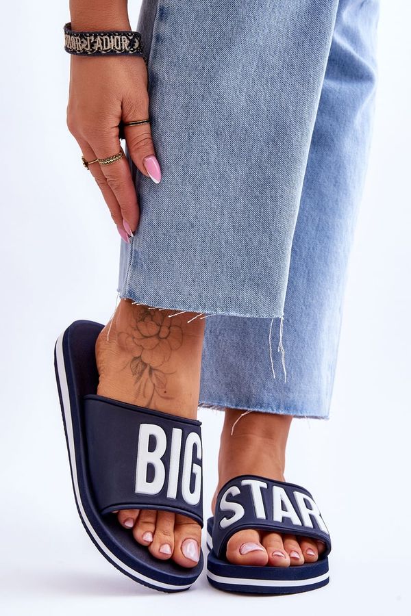 BIG STAR SHOES BIG STAR SHOES Women's Big Star Classic Slippers JJ274A323 Navy Blue