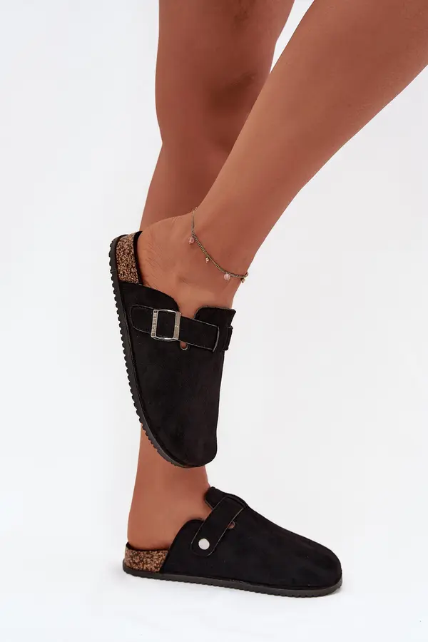 BIG STAR SHOES BIG STAR SHOES Women's Clogs On Cork Platform Silver Buckle Big Star