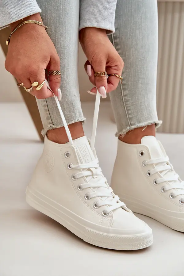 BIG STAR SHOES BIG STAR SHOES Women's Insulated Sneakers From Eco Leather White Big Star