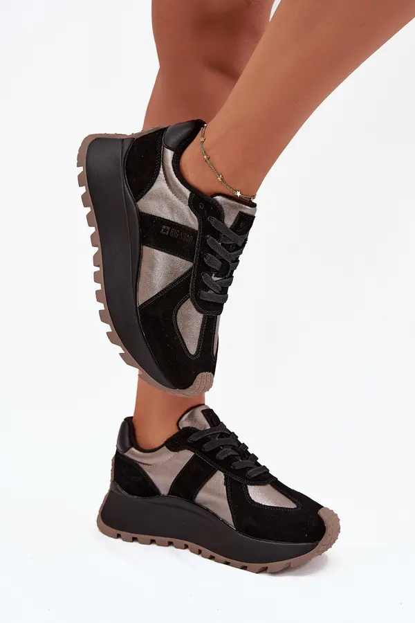 BIG STAR SHOES BIG STAR SHOES Women's Suede Sneakers Insulated On Platform Big Star