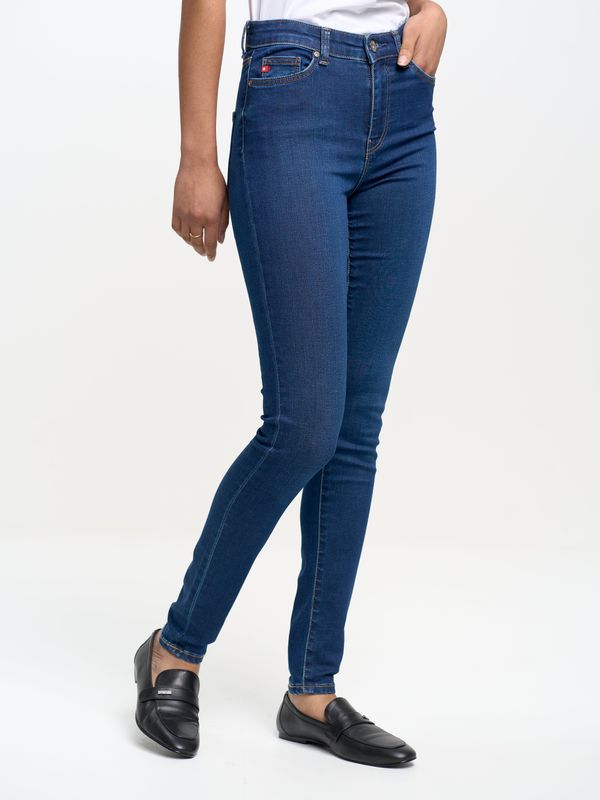 Big Star Big Star Woman's High waist Trousers 115573  Denim-658