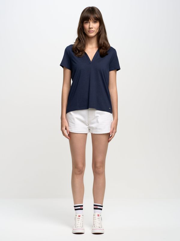 Big Star Big Star Woman's Polo T-shirt 152281 403 Navy Blue