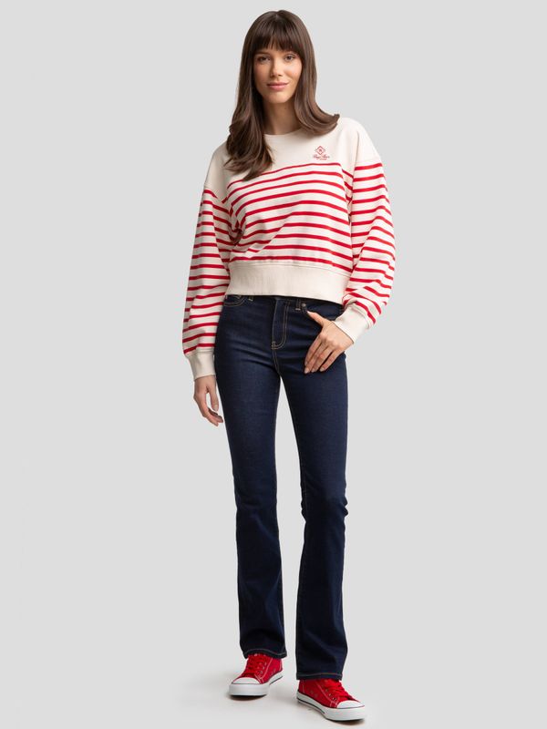 Big Star Big Star Woman's Striped Sweatshirt 173234 103