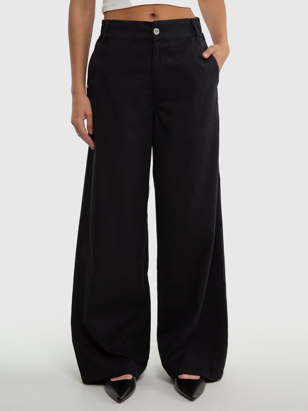 Big Star Big Star Woman's Wide Trousers Non Denim 350014  907