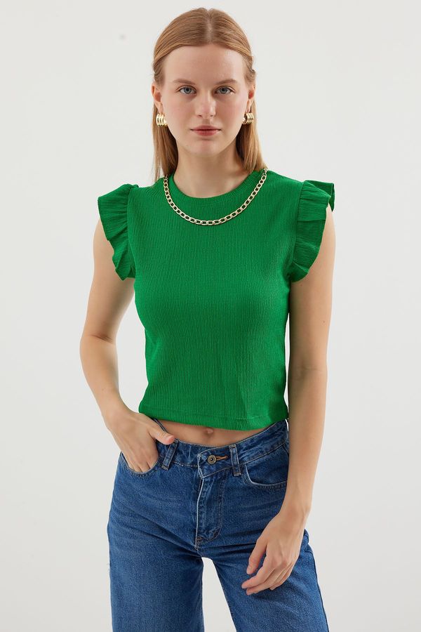 Bigdart Bigdart 0430 Knitted Blouse - Green