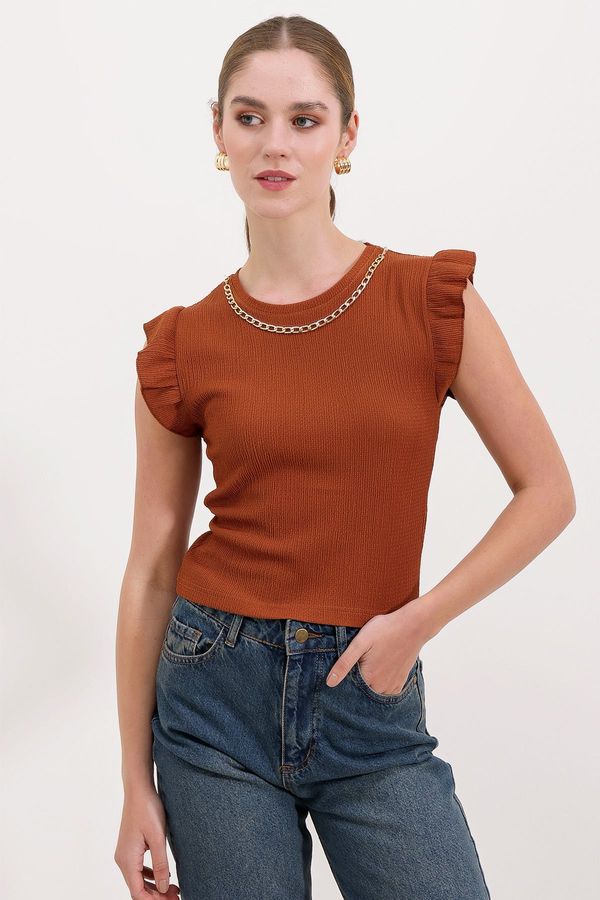 Bigdart Bigdart 0430 Knitted Blouse - Tan