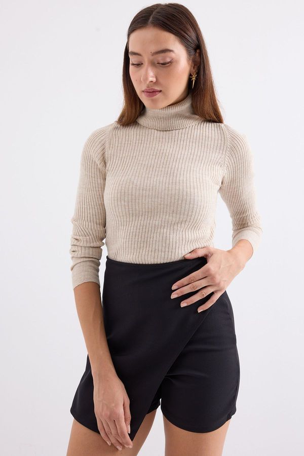 Bigdart Bigdart 10311 Turtleneck Knitwear Sweater - Stone