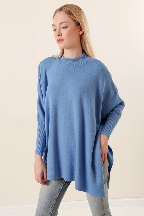 Bigdart Bigdart 15783 Slit Poncho Sweater - Saks