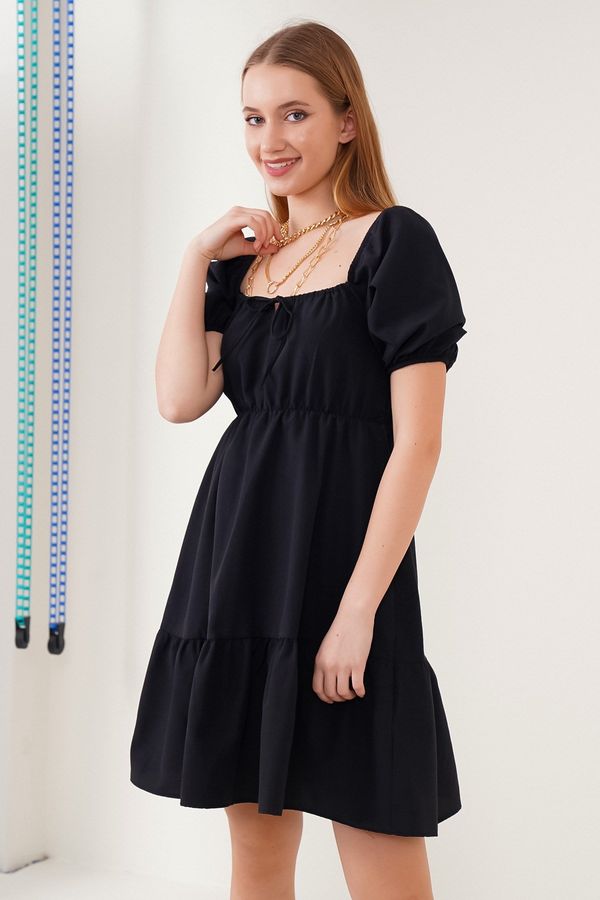 Bigdart Bigdart 2351 Flare Poplin Dress - Black