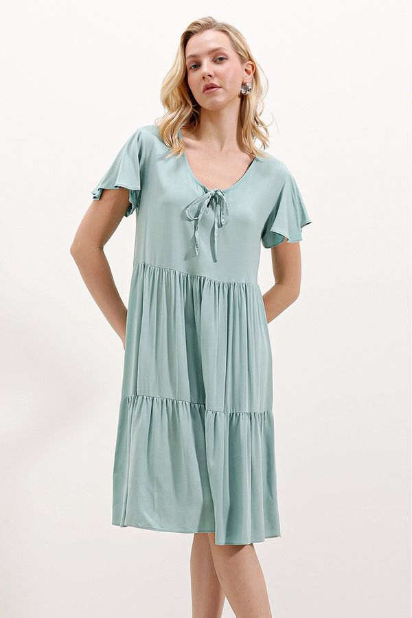 Bigdart Bigdart 2352 Short V Neck Dress - D. Mint