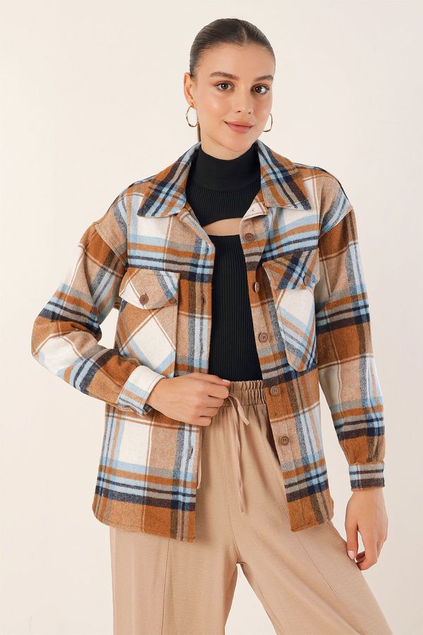 Bigdart Bigdart 3958 Oversize Lumberjack Shirt - Tan