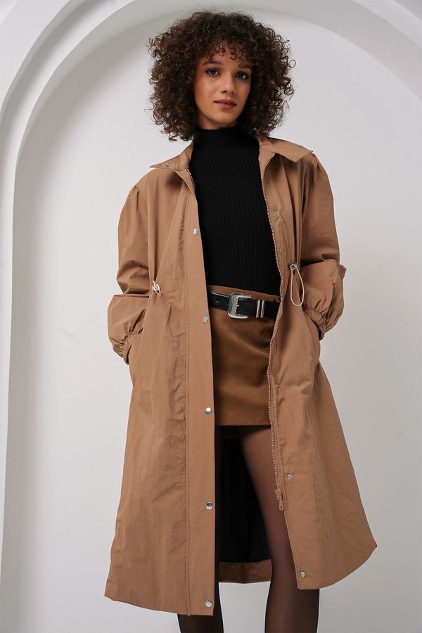 Bigdart Bigdart 5939 Lined Long Trench Coat - Camel