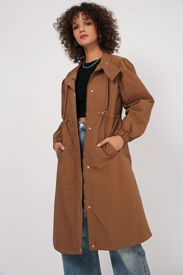 Bigdart Bigdart 5939 Lined Long Trench Coat - Tan